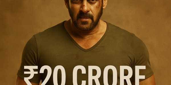 A news graphic displaying Salman Khan’s latest action film Sikandar and its box office collection update.