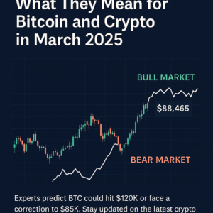 Bitcoin price chart showing market trends in March 2025, highlighting bullish and bearish movements, expert predictions, and key crypto updates.