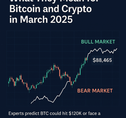Bitcoin price chart showing market trends in March 2025, highlighting bullish and bearish movements, expert predictions, and key crypto updates.