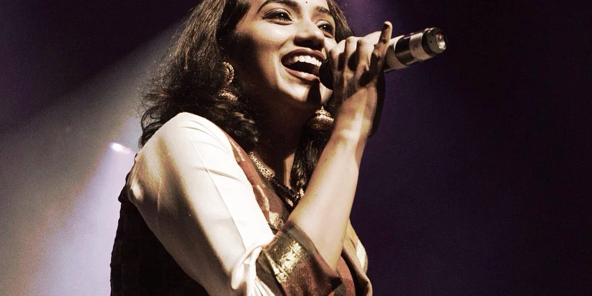 Telugu playback singer Kalpana Raghavendar in a recent public appearance, smiling while addressing the media. A well-known South Indian singer with a career spanning multiple languages."