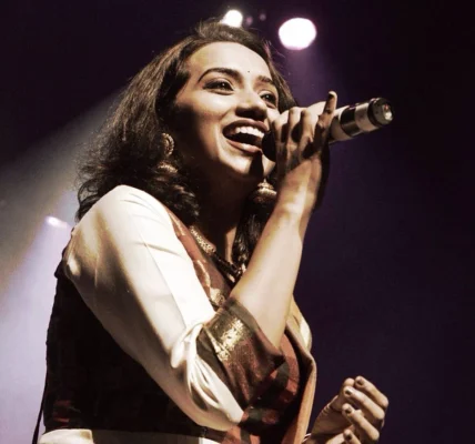 Telugu playback singer Kalpana Raghavendar in a recent public appearance, smiling while addressing the media. A well-known South Indian singer with a career spanning multiple languages."