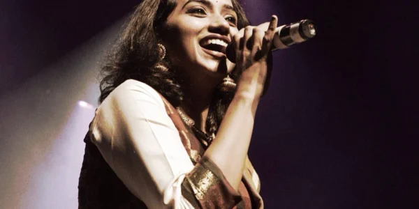 Telugu playback singer Kalpana Raghavendar in a recent public appearance, smiling while addressing the media. A well-known South Indian singer with a career spanning multiple languages."