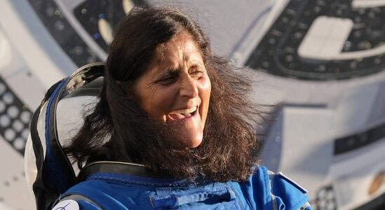 : NASA astronauts Sunita Williams and Barry Wilmore aboard the ISS, awaiting safe return to Earth.