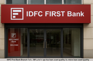 IDFC First Bank profit falls 58% in Q4 FY25 due to micro loan asset quality issues.