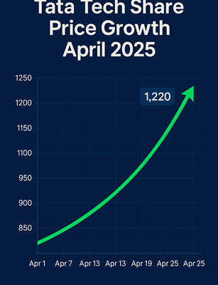 Tata Tech share price growth April 2025, EV market expansion, stock performance, Tata Technologies investment.