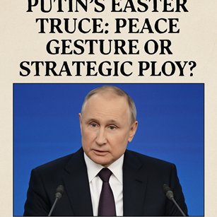 Vladimir Putin at press conference discussing Easter truce in Ukraine.