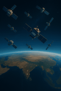 ISRO satellites monitoring India’s security from space.