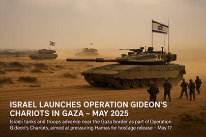 Israel launches Operation Gideon’s Chariots in Gaza to pressure Hamas for hostage release – May 2025 latest update.