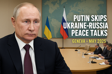 Putin skips Ukraine-Russia peace talks in Geneva as leaders discuss ceasefire and territorial resolution – May 2025 update.