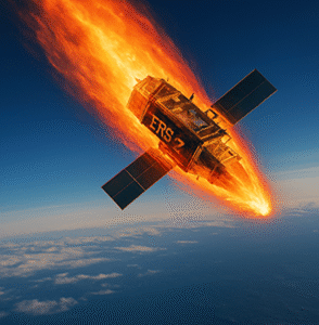 Scientists aboard a research aircraft tracking a burning satellite reentry over the Pacific to study space pollution..