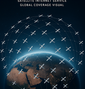 Starlink satellite internet service global coverage visual.