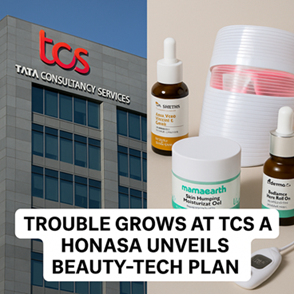 TCS layoffs 2025 with Honasa launching beauty-tech products like LED mask and Mamaearth skincare items
